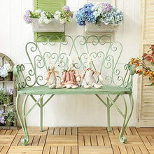 LXLH Panchina da Giardino Panchina da Giardino retrò in Ferro battuto, Poltrona da Giardino in Metallo per terrazza con Balcone, Panca Decorativa da Esterno con Schienale e braccioli, Adatta per
