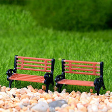QULONG Ornamenti da Giardino Creativo da Esterno Mini Panchina da Parco Modello Ornamento in Miniatura Micro Paesaggio Giardino Decorativo per la casa L