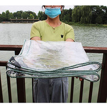 PVC Telo di Copertura Impermeabile Trasparente,Telone di Protezione per Esterno,con Occhielli,Tessuto in Plastica per Tenda da Sole,Resistente,Antipioggia e Antipolvere,350g/? (2x2.4m/6.6x7.9ft)