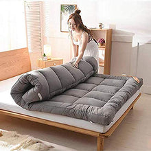 WSZGR Pieghevole Giapponese Tappetinotress Tatami Tappetino 100% Cotone Traspirante Futon Shikibuton,Materasso Futon Grigio Grigio 150x200cm/59x79inch