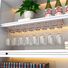FYLHX Stile Europeo Vino Cremagliera di Vetro Appeso semplicità Portabicchieri da Vino Ristorante Bar Cucina Cantina Cremagliera del Vino Dorato Oro Rosa