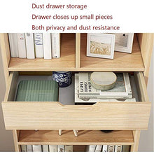 KSW_KKW Legno Solido Libreria, Salone della casa di immagazzinaggio Semplice Governo del cassetto Piano Bookshelf Grande partizione capacità di Memoria Stretta Cabinet (Color : Natural)