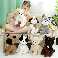 YiXing 1pc 22/30/40cm simulazione Akita Bichon Boxer Bulldog barboncino carino cane razza peluche per bambini regalo farcito bambola morbida (colore : 1, altezza: 25 30cm)