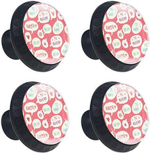 Amore dolce parola cuore rosa Pomelli per Porta Set di 4 Pomelli per Mobili Manopole per Cassetti Cucina Armadio Vetro