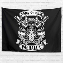 Tapisseries Viking Sons by Odin Valhalla - Testiera con stampa su sfondo bianco, 200 x 150 cm