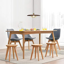 Rotonda Ottomano Multifunzione Solid Cambio di Legno Scarpe Bench Sofa Tea Table Sedia Poggiapiedi Sgabelli da Bar, con Gamba, per La Cucina da Pranzo Soggiorno Casa Garden Party,B