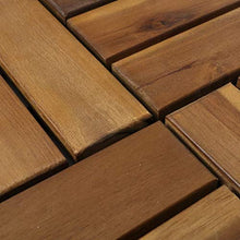 vidaXL Set 20 pz Piastrelle acacia per pavimento giardino esterno 30 x 30 cm