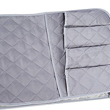 Organizzatore Divano, Sacca Portaoggetti, Tasca Porta Telecomandi, Organizer Caddy Doppia Parete, Antiscivolo per Poltrona Divano, Supporto per Custodia in Tessuto per Telefoni, libri, riviste, Grey