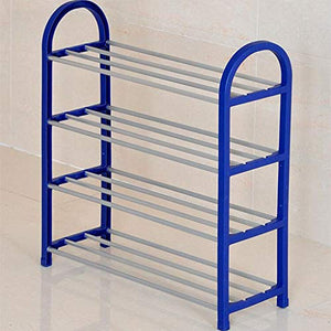 XWZH Cabinet Scarpe da Polvere Capannoncino da Scarpe da Scarpa a 4 Livelli Shoe Tower Cabinet Impilabile Ingresso Entrata 12 Paia unità di stoccaggio per Scarpe, 57 x 19 x 57 cm (Color : Blue)