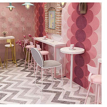 FGDSA Sgabello da Bar Gamba in Metallo Oro L Schienale Cuscino in Spugna Rosa Sedia da Pranzo Cucina | Bar | Sgabello da Bar per caffetteria | Carico Massimo 150 kg | Altezza Seduta: 75 cm