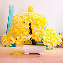 LPxdywlk Albero Artificiale Pianta Bonsai Giardino Fai da Casa per Feste Hotel Desktop Arredamento Desktop Fotografia Puntelli Giallo