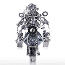 Semplicità Elegante Opera Punk Doppia Moto Locomotiva Metallo Vino Portabottiglie Desktop Veranda Decorazione Domestica Bar Decorazioni Ristorante Argento Bello Ed Elegante, HJJ