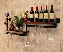 DJSMjbj - Portabottiglie per vino in stile retrò, stile industriale per tubi dell'acqua