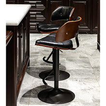 Sedia da Disegno con Schienale,Sgabello Girevole A Riposo del Piede Regolabile,Multi-Sedia da Ufficio Scopo,PU Pelle per Home Bar Kitchen Shop - Marrone Nero