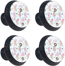 Maiali Ciambelle Dolci e Torte Pomelli per Porta Set di 4 Pomelli per Mobili Manopole per Cassetti Cucina Armadio Vetro