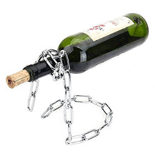 Generico catena magica per negozi di vino, portabottiglie galleggiante, supporto per caraffa di vino (argento)