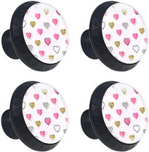 Modello rosa dorato grigio amore cuore Pomelli per Porta Set di 4 Pomelli per Mobili Manopole per Cassetti Cucina Armadio Vetro