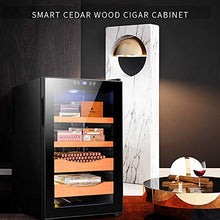 4 Strati Cigar Humidor Cabinet Touch Panel Cooler Refrigerazione Dual-Core Può Contenere Fino A 400 Sigari,Illuminazione Interna A Led, Controllo Intelligente,Silenziamento E Risparmio Energetico,A