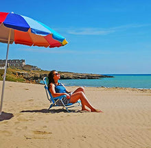 Spiaggina Alluminio Sedia Mare Spiaggia con 4 posizioni (BLU)