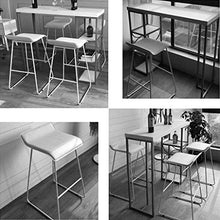 YS Sedia Sgabello da Bar Sedile Bar, Ferro Art Alto Bianco Sedile e Gamba Casa Pranzo con Poggiapiedi Semplice Moderno per Cucina Pub Leisure Cafe,65 cm,65 cm