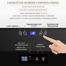 4 Strati Cigar Humidor Cabinet Touch Panel Cooler Refrigerazione Dual-Core Può Contenere Fino A 400 Sigari,Illuminazione Interna A Led, Controllo Intelligente,Silenziamento E Risparmio Energetico,A