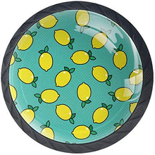 Modello di arte del limone verde Pomelli per Porta Set di 4 Pomelli per Mobili Manopole per Cassetti Cucina Armadio Vetro