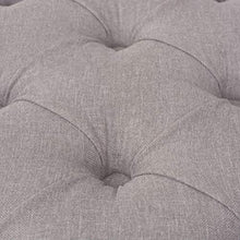 Festnight- Panca in Legno Massello e Lino 150x40x48 cm Grigio Chiaro