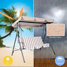 SXMY Tettuccio di Ricambio Universale per Dondolo da Giardino, Copertura per Soffitto Battente Cortile Esterno,001,114 x 168 cm