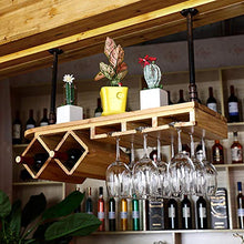 MYHZH Parete Wine Rack, Bar Wine Glass Vintage Hanging Rack, sotto Il Governo Coppa scaffale, Restaurant Cafe Organizzazione Cucina e deposito Shelve