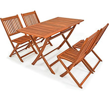 Deuba Set da Pranzo Sydney Light Giardino 4+1 Pezzi Tavolo e sedie Esterno Legno Acacia Certificato FSC terrazzo Balcone