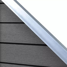 cangzhoushopping Pannello di Recinzione in WPC 105x(105-185) cm Inclinato Grigio Articoli di ferramenta Barriere e recinzioni Pannelli per recinzioni