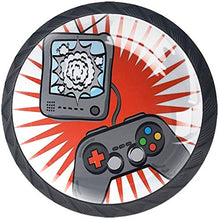 Design per videogiochi per bambini in stile retrò Gamepad Console Entertainment Pomelli per Porta Set di 4 Pomelli per Mobili Manopole per Cassetti Cucina Armadio Vetro
