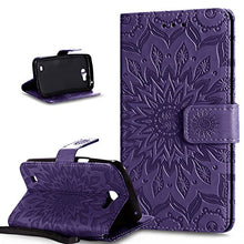 LG K3 2017 custodia,LG K3 2017 cover,goffratura mandala fiori girasole modello PU fold portafoglio in pelle Premium Flip lip Cover in ecopelle carta di credito ID titolari di copertura per LG K3 2017