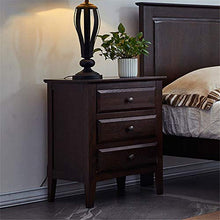 Comodino 3 Cassetto da Letto mobili in Legno Comodino Multi-Function Bagagli Comodino cassetto (Color : Walnut, Size : 51x40x67CM)