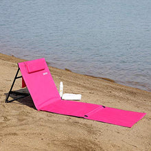 Deuba Materassino spiaggia imbottito pieghevole poggiatesta schienale regolabile vano portaoggetti lettino prendisole Mare piscina
