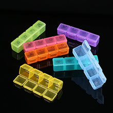 Leeofty Scatola di immagazzinaggio Portatile settimanale di prescrizione e farmaci Case Pill Organizer 7 Giorni 4 Volte al Giorno Mattina mezzogiorno Pomeriggio Notturno 28 Slot
