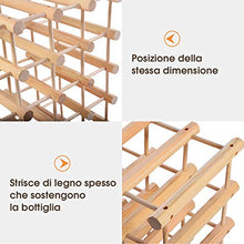 DREAMADE Cantinetta Portabottiglie in Legno Scaffale Porta Vino per 40 Bottiglie per Casa Bar Ristorante 102,5 x 24x 33cm