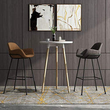 LWW Sgabelli, in pelle moderna Faux Pianale da cucina Altezza sgabello, 26" H, Grigio, Set di 4,Contatore Altezza 66,5 cm (26"),Contatore Altezza 66,5 cm (26")