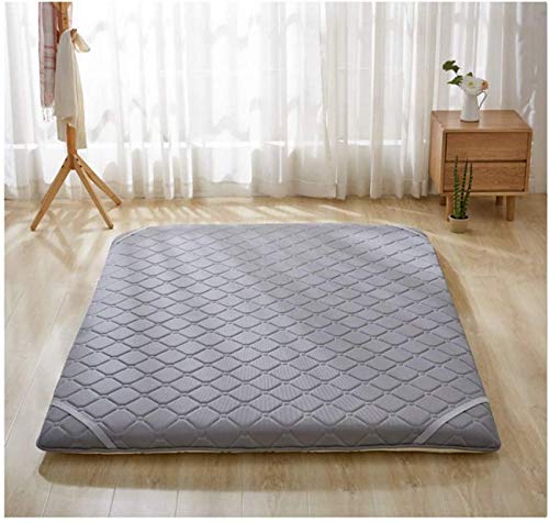 LJYY Materasso Addensato, materassino futon, Singolo Grigio 90x200 cm (35x79 Pollici)