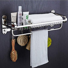 IUYJVR Mensola per Bagno a Parete in Acciaio Inossidabile con portasciugamani e Gancio per Bagno e Cucina. Risparmia Spazio