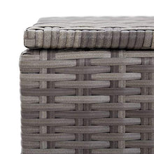 BIGTO - Scatola portaoggetti da giardino in rattan, 100 x 50 x 50 cm, colore: Grigio