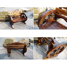Panca da giardino legno massello antico per esterni, Sedia a rotelle singola anticorrosiva singola in legno massello per bambini con schienale e braccioli, Per giardino Mobili da giardino decorativi