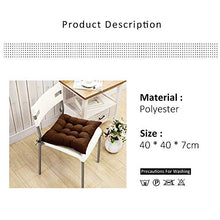 Surfmall Cuscino per Sedia - Garden Chair Pad 40x40x7cm - per mobili Rattan in Giardino e Balcone con Laccetti (4 Pezzi, caffè)