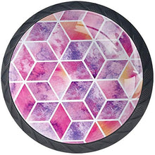 Mosaico Acquerello Motivo Geometrico Pomelli per Porta Set di 4 Pomelli per Mobili Manopole per Cassetti Cucina Armadio Vetro