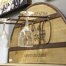 LXH-SH Cremagliera del Vino Nana Wine Rack Legno massello Tondo Parete Multifunzionale calici Filo di Ferro 5 Bottiglie retrò Parete Europea scaffali Vino contatore