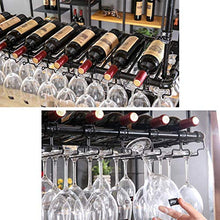 ACUIPP Gli Amanti Del Vino/Dell'Unità Del Bar Scaffalature Galleianti Del Soffitto Del Soffitto Del Soffitto, Bottiglia e Porta in Vetro, Supporto Di Vetro Appendosi, Supporto Del Vetro Del Grondie