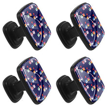 Cute pet dog on blue background Pomelli per Porta Set di 4 Pomelli per Mobili Manopole per Cassetti Cucina Armadio Vetro