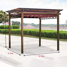 HLZY Gazebo da Giardino Giardino in Legno Gazebo, Villa Garden Gazebo UVA Rack, Gazebi for Cortili, Ideale for Barbecue, Party, Beach And More Tettoia da Esterno