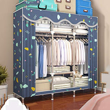 NXYJD Guardaroba Semplice Pieghevole Closet Portatile Bold Tessuto Rinforzato in Acciaio Full Frame Multifunzionale Hanging Mobili Camera da Letto (Color : B)