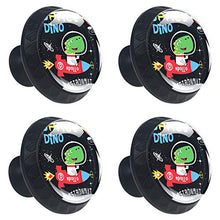 Wetia Rocket Cartoon Dinosaur per la Cucina di casa Armadio Armadio Armadio Nero 3,5 x 2,8 cm